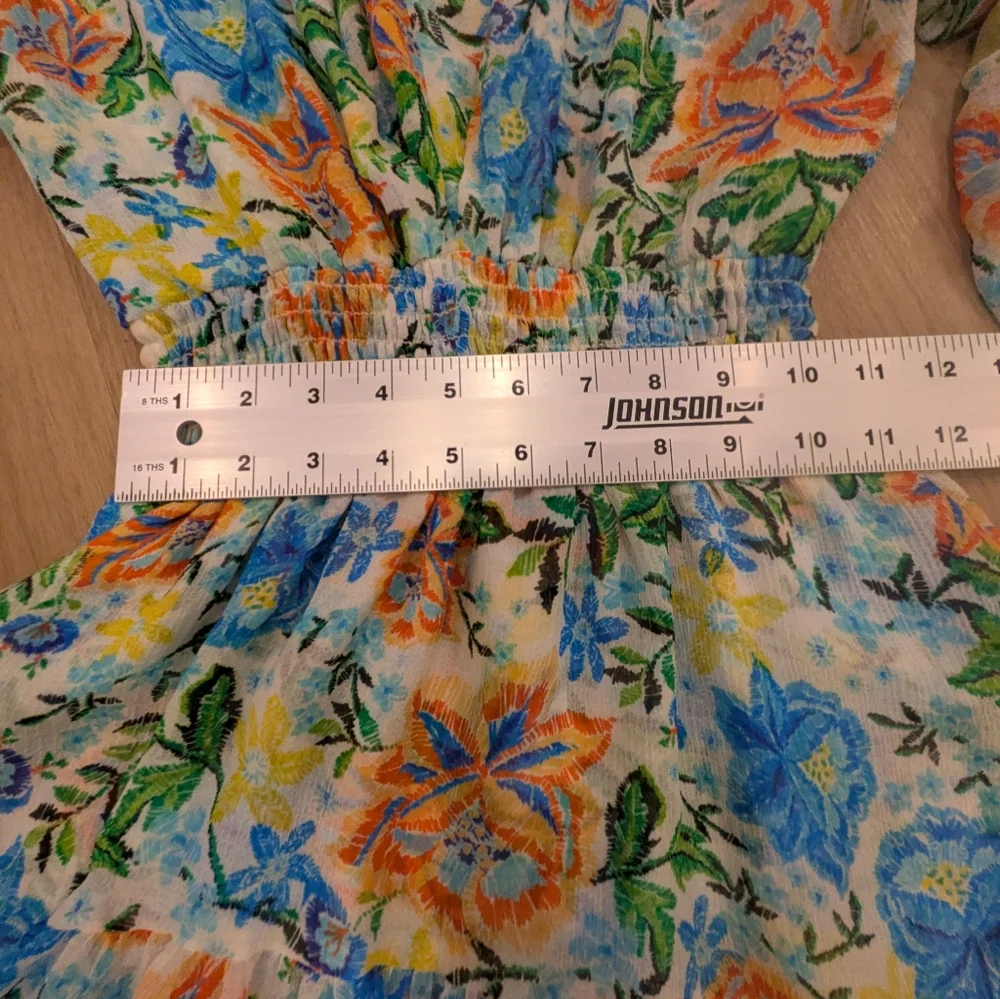 Misa Floral Spring Pastel Mini Dress Size XS - Picture 3 of 7